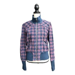 Tulle Blue and Pink Bomber Jacket Size XL